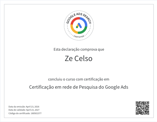 Skill Shop Certificado rede de pesquisa